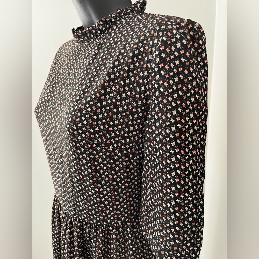 Black Floral Hidden Alley Spring Dress size Medium
